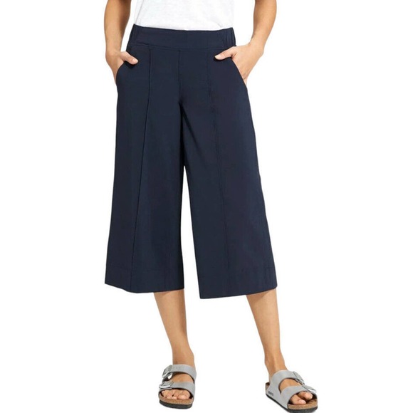 Athleta Pants - Athleta Greenwich Gaucho Cropped Pants Navy Blue Women's Size 10 H13949